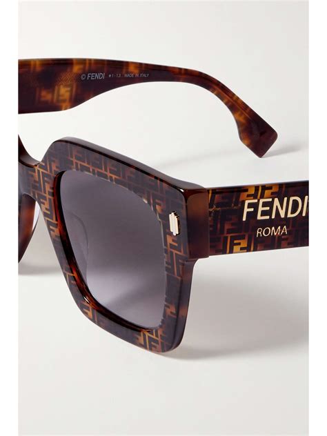 fendi square sunglasses brown|Fendi oversized sunglasses.